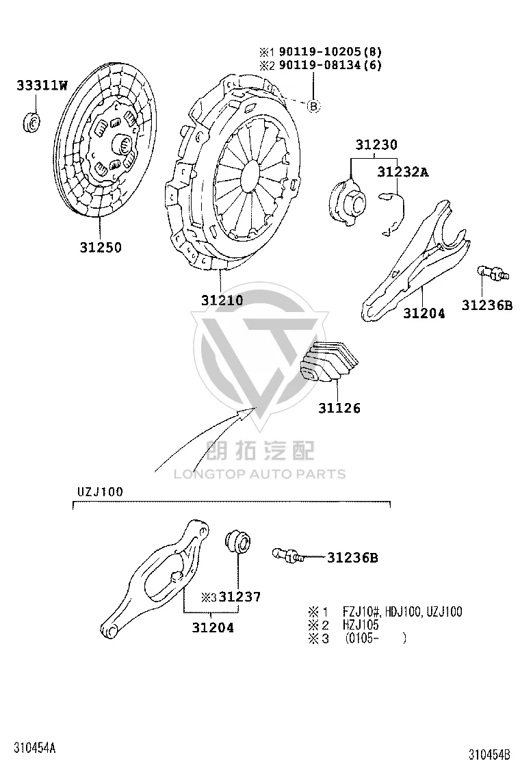 Clutch Fork 31204-60101 for Toyota Land Cruiser