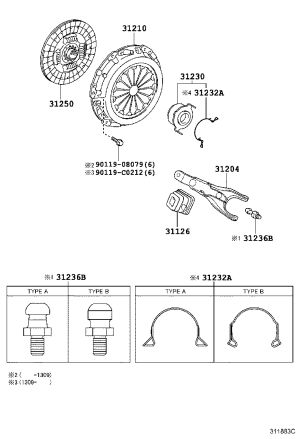 Clutch Pressure Plate 31210-02270 for Toyota Corolla