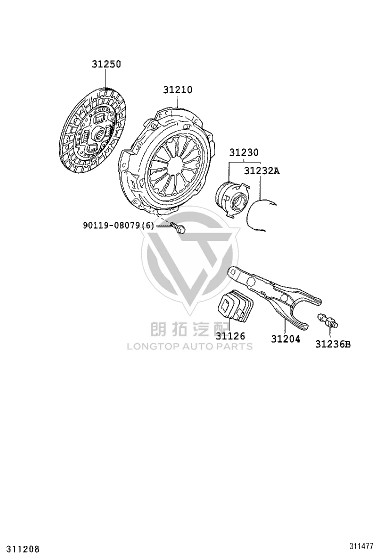 Clutch Plate 31250-52100 for Toyota Corolla