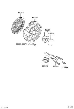 Clutch Plate 31250-52100 for Toyota Corolla