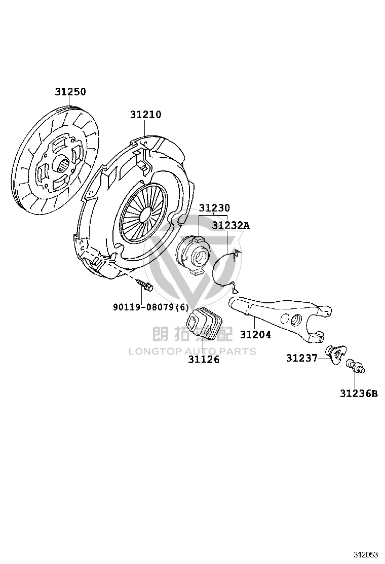 Clutch Pressure Plate 31210-33042 for Toyota Camry