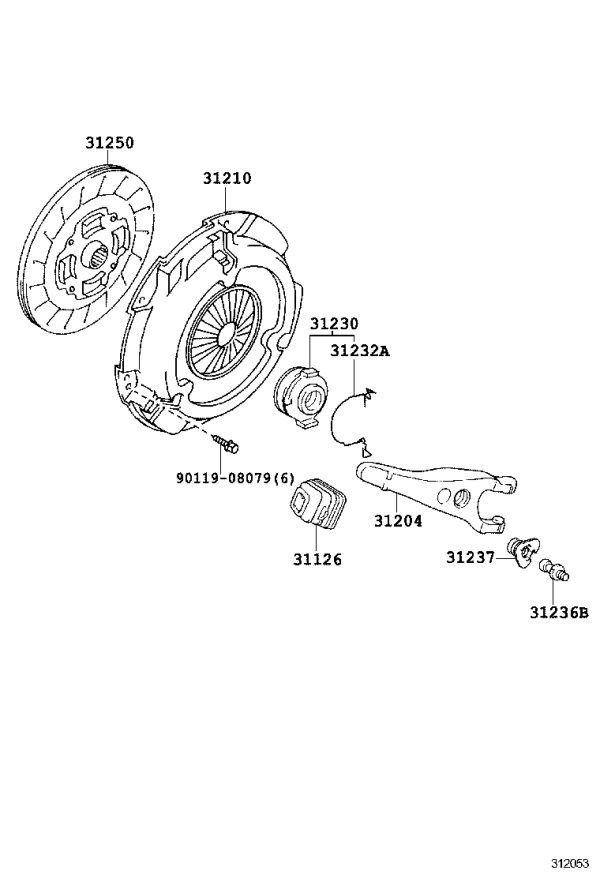 Clutch Pressure Plate 31210-33042 for Toyota Camry