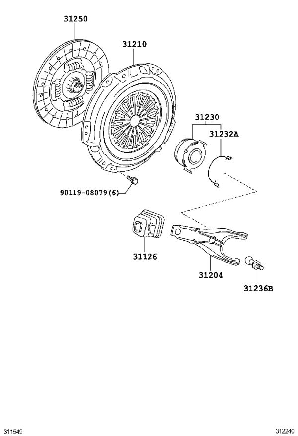 Clutch Pressure Plate 31210-42021 for Toyota RAV4