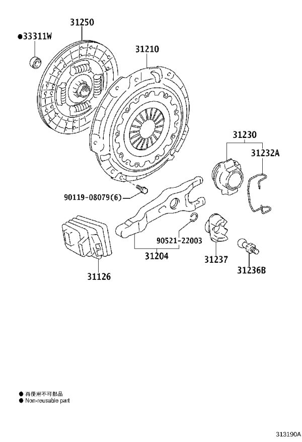 Clutch Plate 31250-60383 for Toyota Land Cruiser Prado
