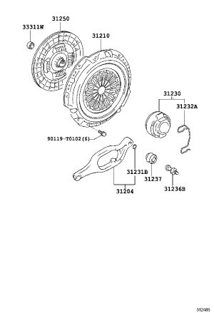 Clutch plate 31250-0K152 for Toyota Hilux