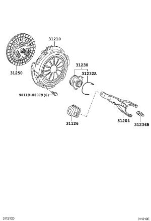 Clutch Disc 31250-12361 for Toyota XA