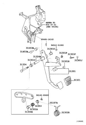 Clutch Pedal 31310-36090 for Toyota Coaster