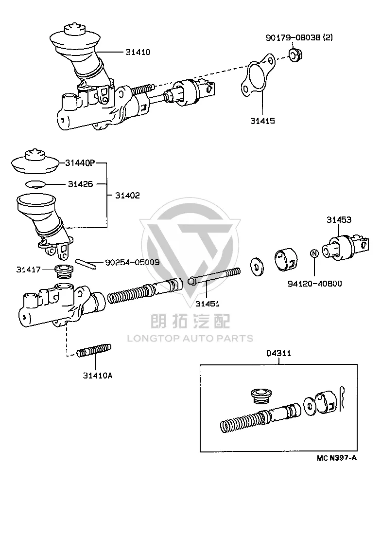 Clutch Master Cylinder 31410-12381 for Toyota Corolla