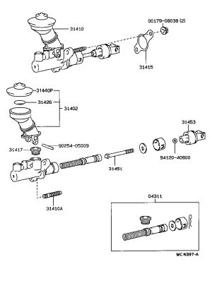 Clutch Master Cylinder 31410-12381 for Toyota Corolla