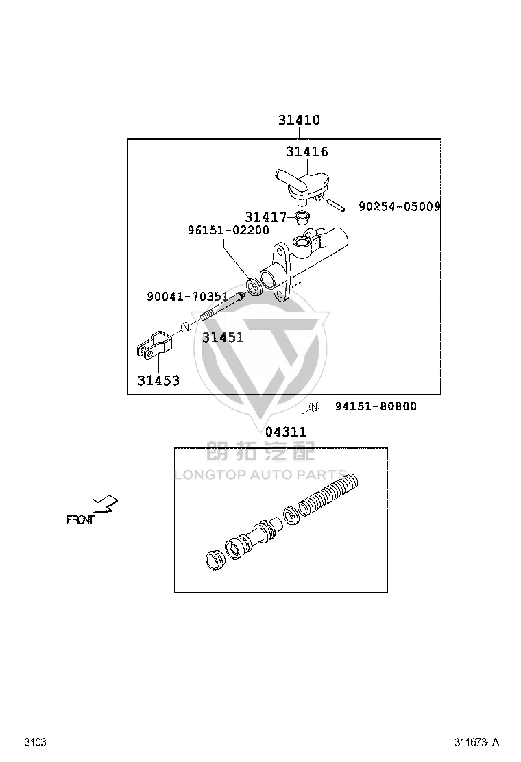 Clutch Master Cylinder Inlet Connector 31416-87401 for Toyota Avanza