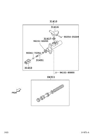 Clutch Master Cylinder Inlet Connector 31416-87401 for Toyota Avanza