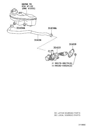 Clutch Master Cylinder 31420-02070 for Toyota E'Z