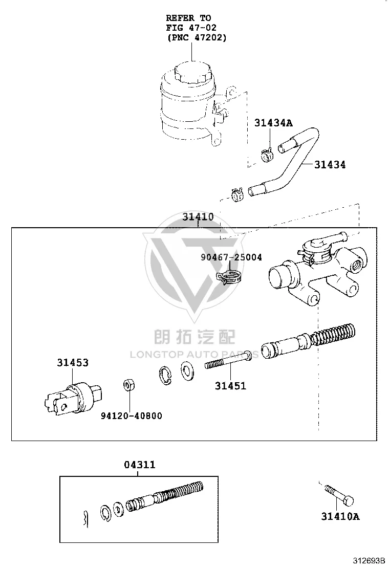 Clutch Master Cylinder 31420-36260 for Toyota Coaster