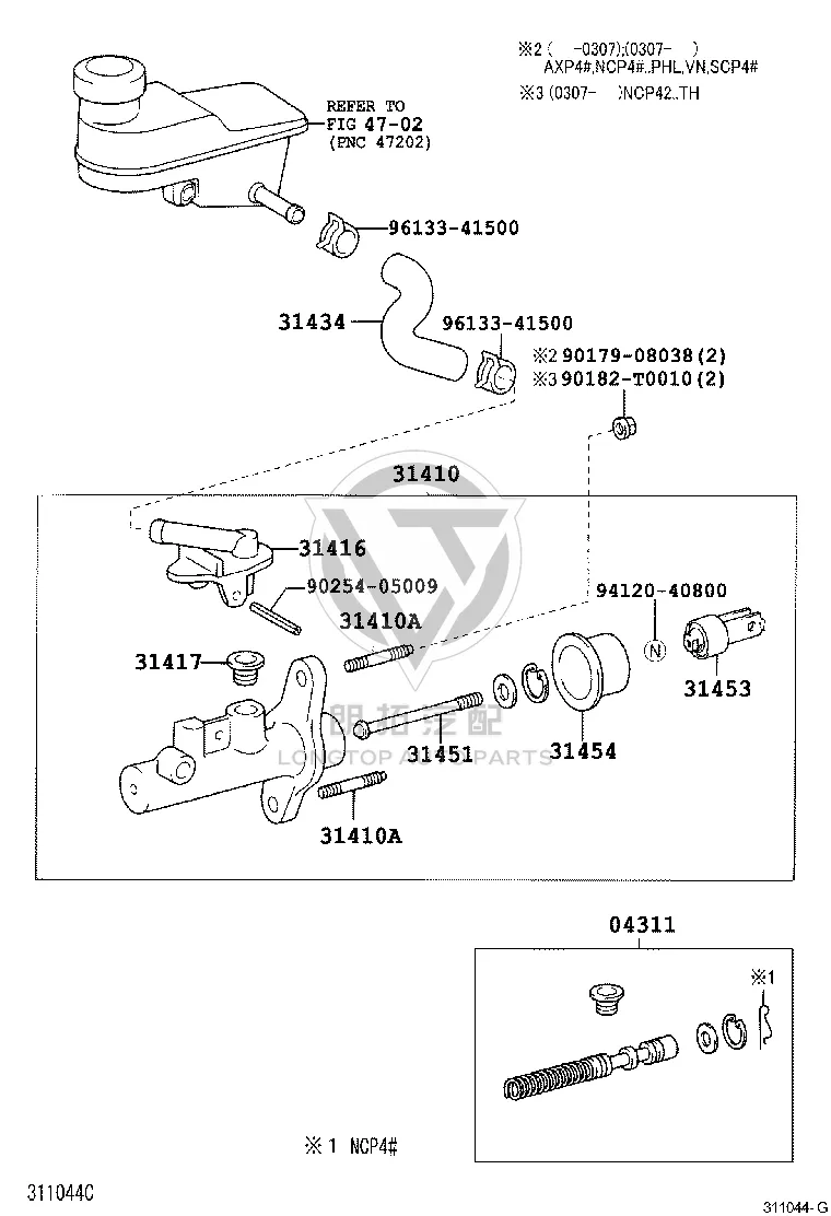 Clutch Cylinder Connecting Pipe 31434-52080 for Toyota Vios