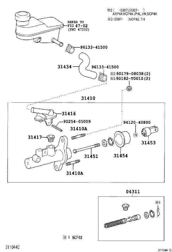 Clutch Cylinder Connecting Pipe 31434-52080 for Toyota Vios