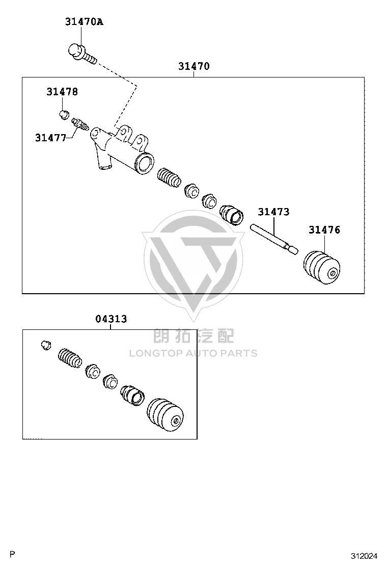 Clutch Slave Cylinder 31470-0D030 for Toyota Vios