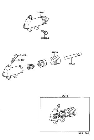 Clutch Slave Cylinder 31470-60180 for Toyota Land Cruiser