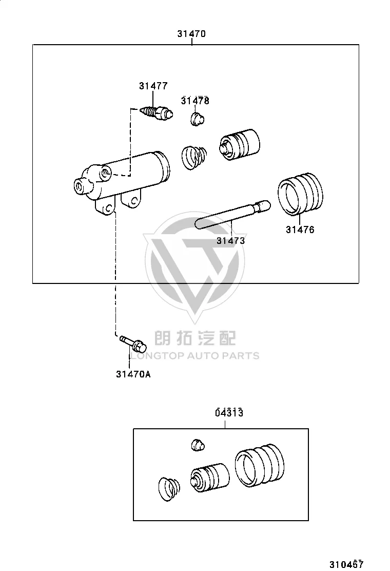 Clutch Slave Cylinder 31470-60240 for Toyota Land Cruiser