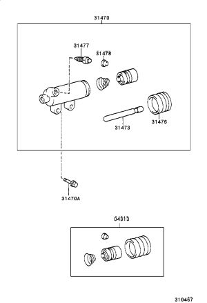 Clutch Slave Cylinder 31470-60250 for Toyota Land Cruiser
