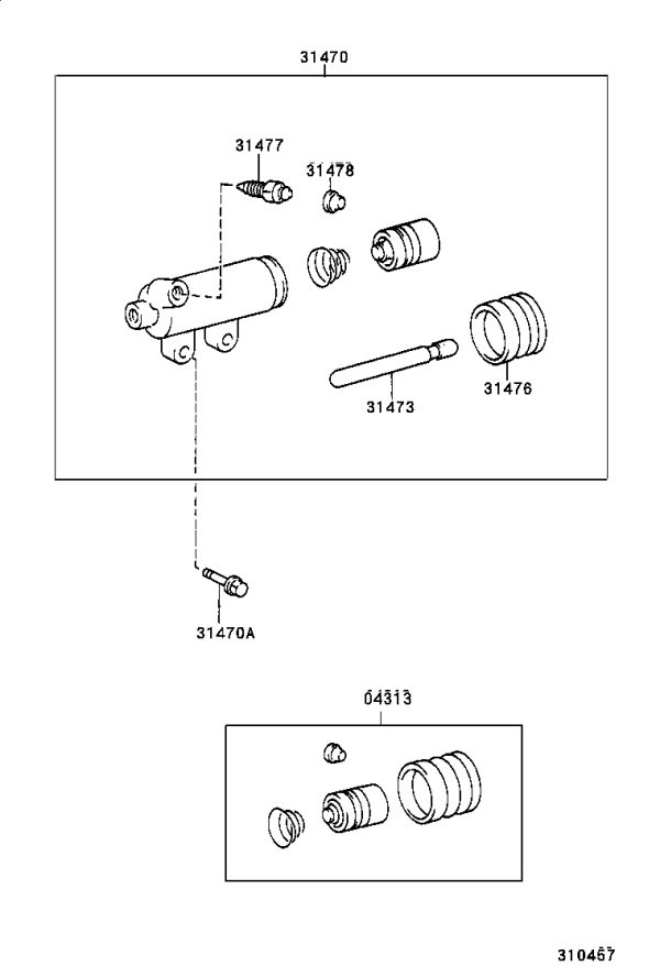 Clutch Slave Cylinder 31470-60250 for Toyota Land Cruiser