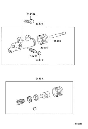 Clutch Slave Cylinder 31470-60310 for Toyota Land Cruiser Prado