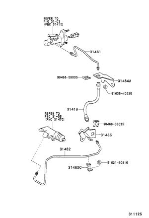 Clutch Tube Support 31484-52020 for Toyota XA