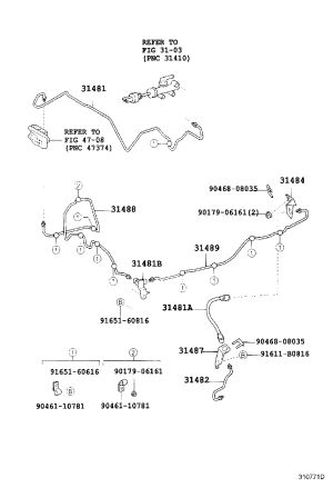 Clutch Cylinder Connecting Pipe 31489-36310 for Toyota Coaster