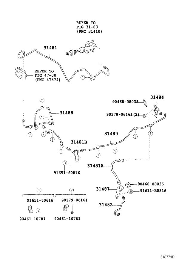 Clutch Cylinder Connecting Pipe 31489-36310 for Toyota Coaster