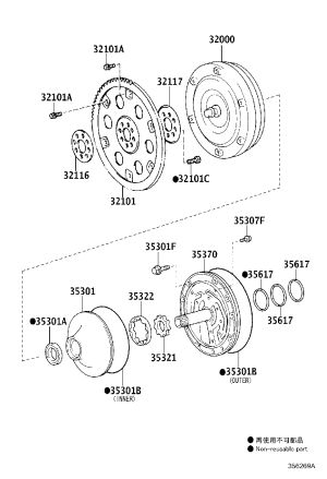 Hydraulic Coupling 32000-60280 for Toyota Land Cruiser