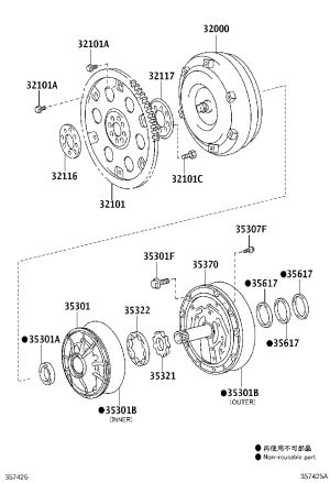 Transmission Oil Pump Body 35301-60030 for Toyota 4RUNNER