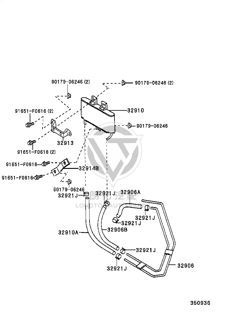 Transmission Oil Cooler Inlet Pipe 32906-30120 for Lexus GS300
