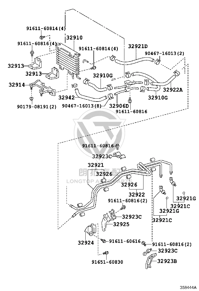 Manual Transmission Oil Cooler Stay 32914-36020 for Toyota Coaster