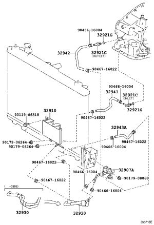 Transmission Oil Cooler Inlet Pipe 32941-33070 for Toyota Camry