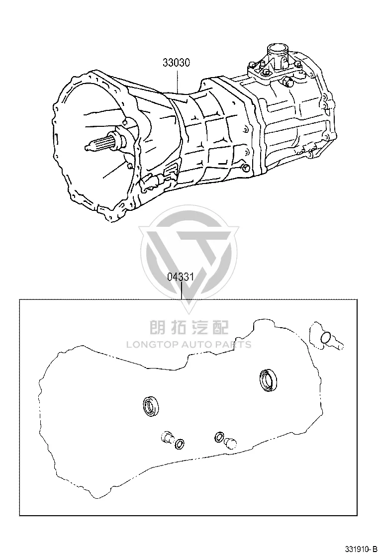 Transmission Assembly 33030-60A20 for Toyota Land Cruiser Prado
