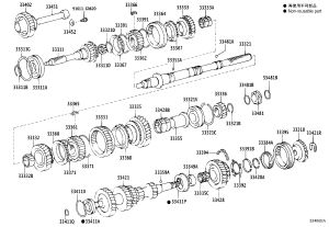 Synchromesh shift key 1 33365-35021 for Toyota DYNA