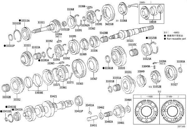 No. 4 Gearbox Hub Sleeve 33363-30031 for Toyota 4RUNNER