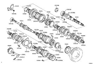 Transmission Reverse Shaft 33451-0D020 for Toyota Corolla