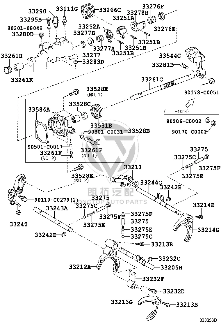 Shift Lever Shaft Support 33278-12030 for Toyota Auris