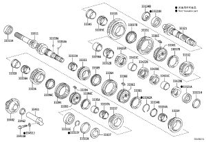 Transmission Output Shaft 33321-12201 for Toyota Corolla