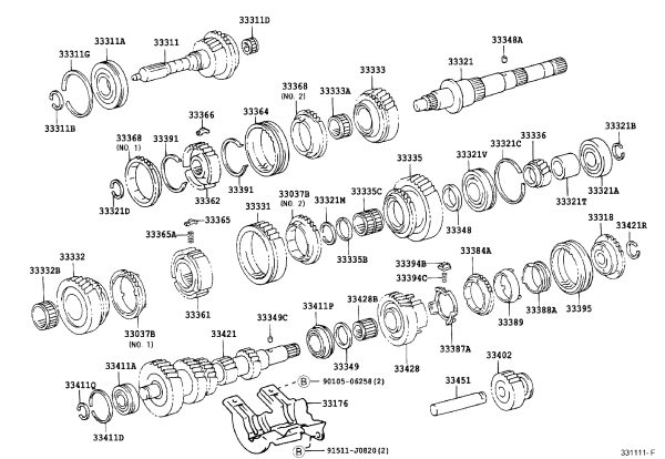 Transmission Output Shaft 33321-60072 for Toyota Land Cruiser