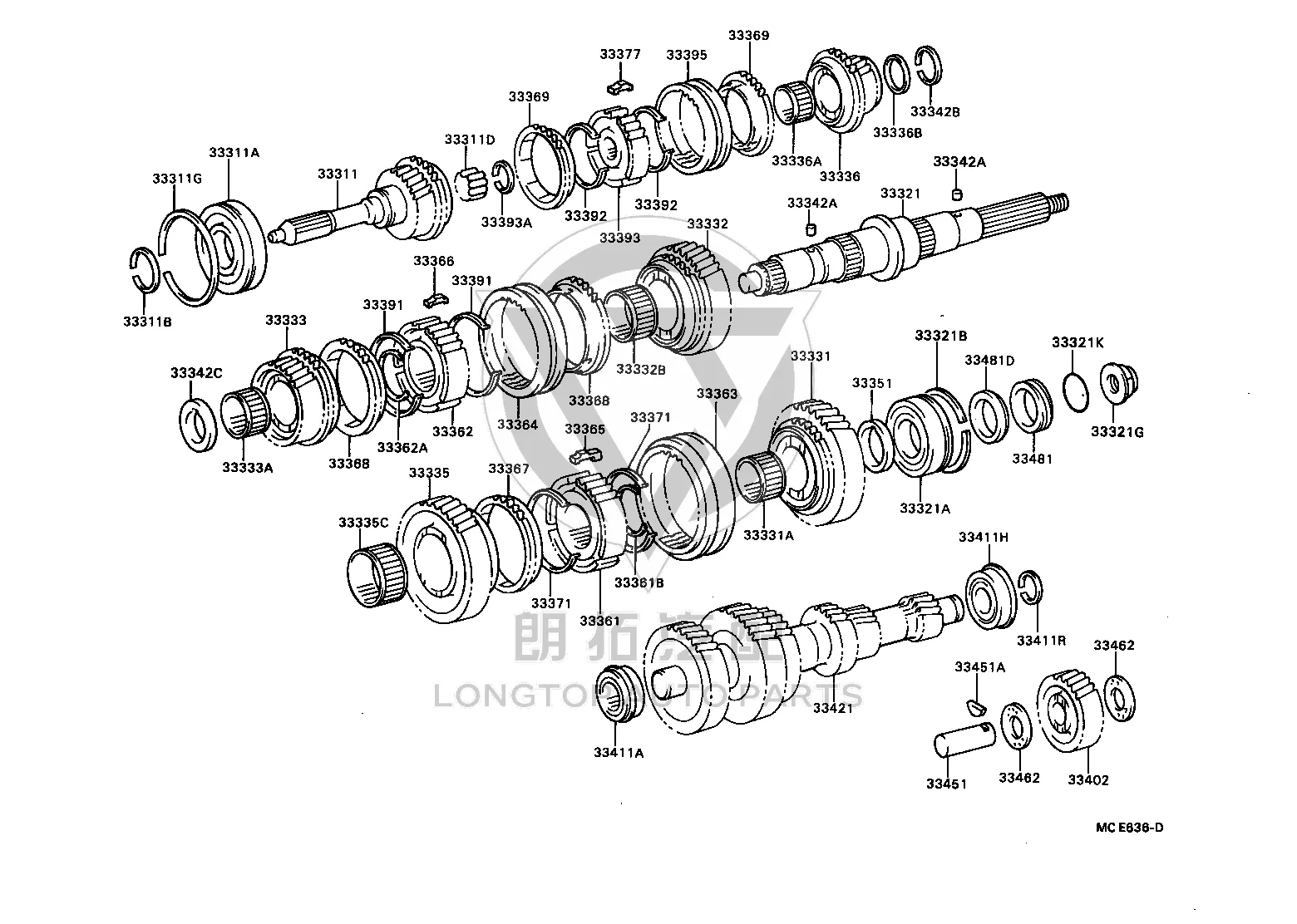 Manual Transmission Input Shaft Bearing 90361-09001 for Toyota DYNA 200