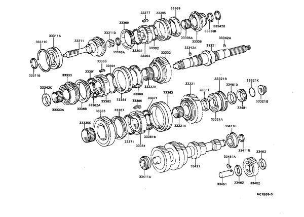 Transmission No.1 Hub Sleeve 33363-36030 for Toyota Dyna