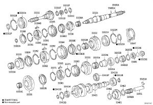 Transmission Counter Shaft Bearing 90365-37006 for Toyota Coaster