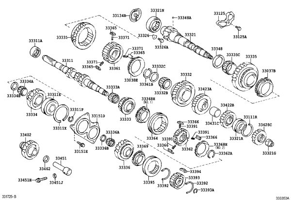 Output Shaft Bearing 90363-C0013 for Toyota Corolla