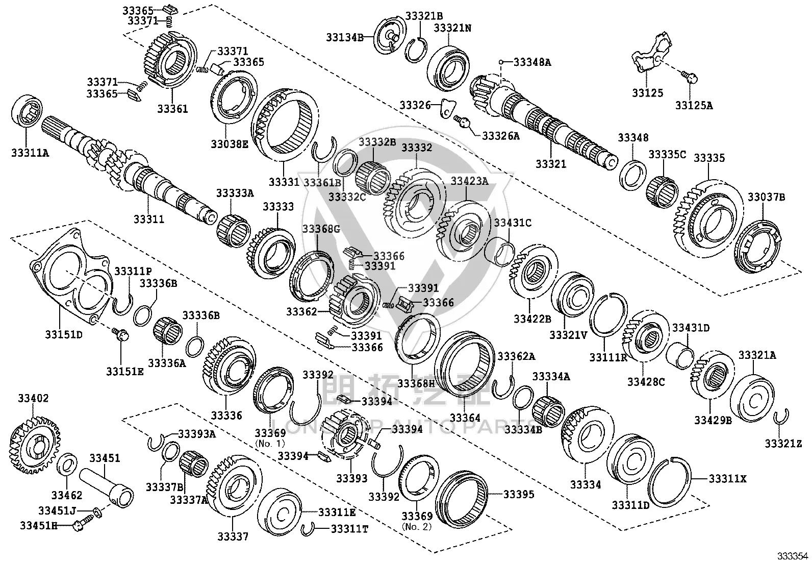 Output Gear Spacer 33431-02010 for Toyota Corolla