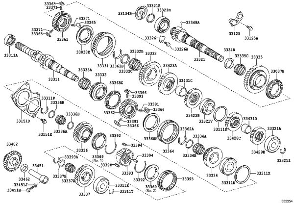 Output Gear Spacer 33431-02010 for Toyota Corolla