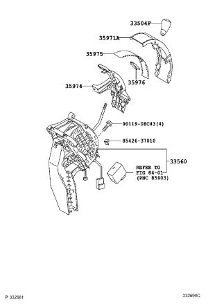 Transmission shift lever 33560-28040 for Toyota Previa