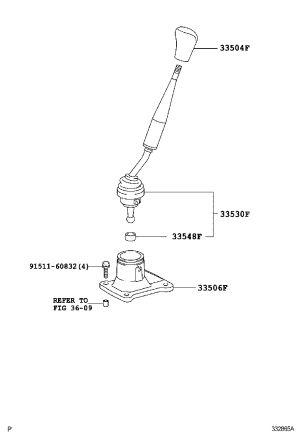 Transmission Shift Lever Handle 33504-35103 for Toyota FJ Cruiser