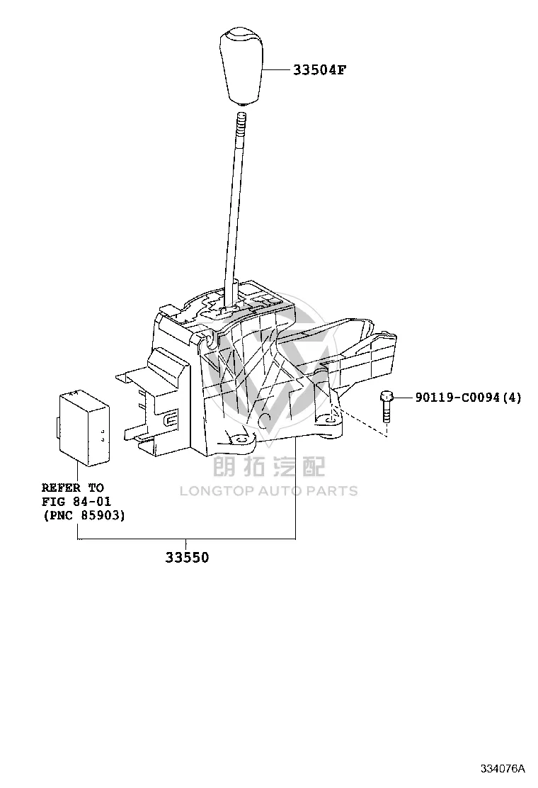 Shift Mechanism Assembly 33550-60A10 for Toyota Land Cruiser Prado