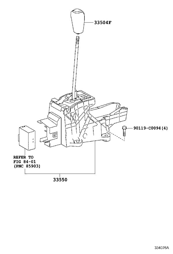 Shift Mechanism Assembly 33550-60A10 for Toyota Land Cruiser Prado